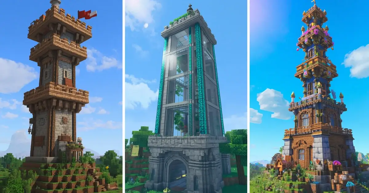 Best Minecraft Tower Designs (Medieval, Modern, Fantasy)
