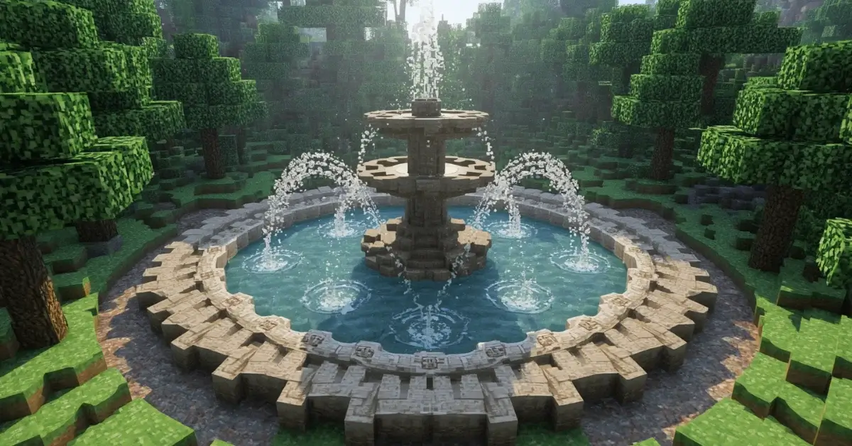 Minecraft Fountain Design Ideas Using Circles in minecraft circle generator