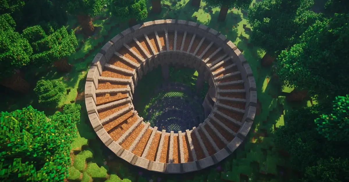 Minecraft Spiral Staircase — Full Build Guide (Any Size) in minecraft circle generator