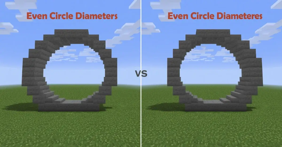 Odd vs Even Circle Diameters in Minecraft – Which to Pick